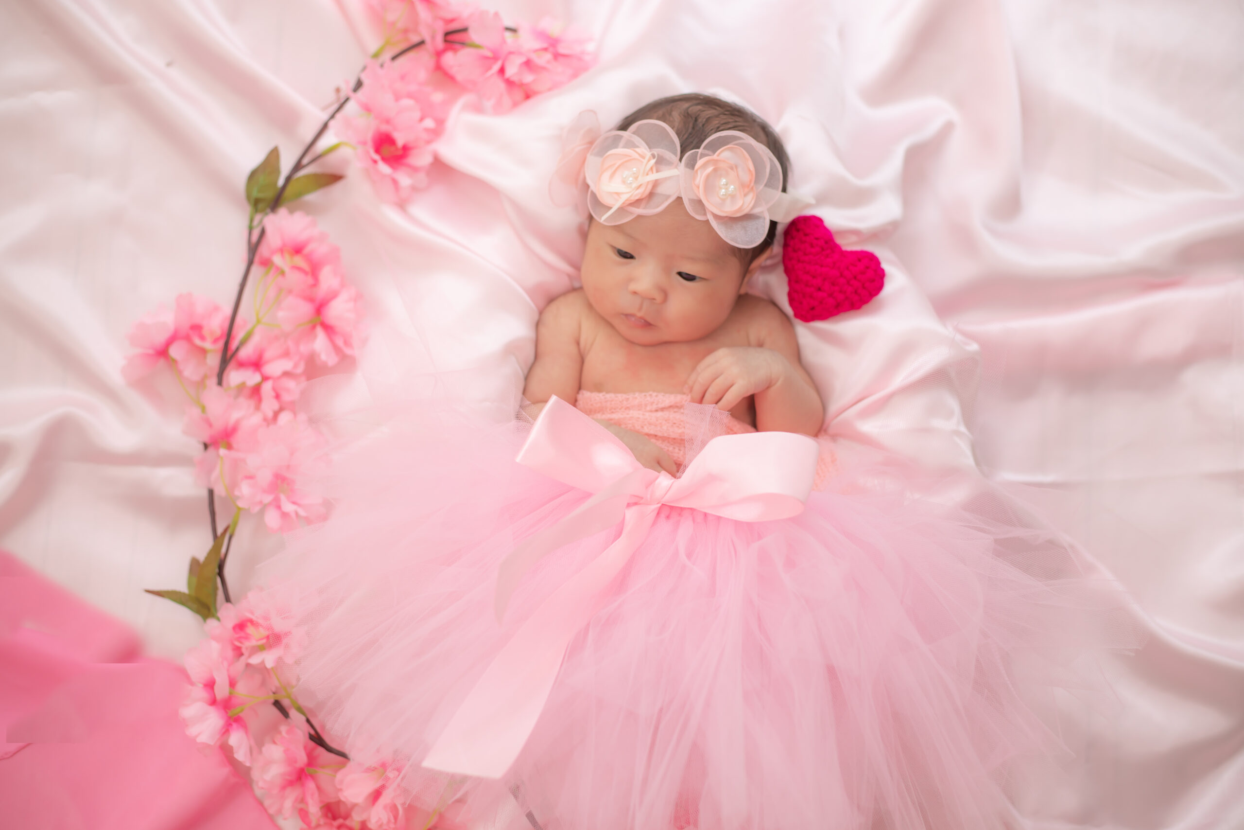 ニューボーンフォト 赤ちゃん ベビー 子供 ピンク スカート チュール 通販